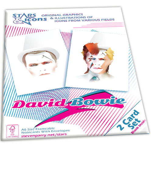 David Bowie 2 Card Set £6.99 Includes Ashes To Ashes, Changes V2 Cards